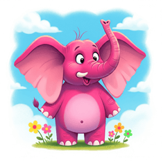 Eléphant rose et négation